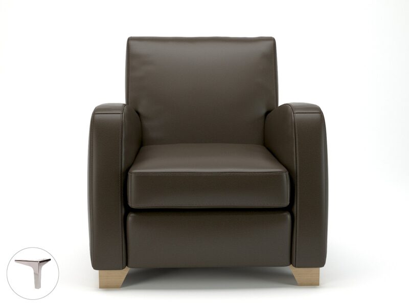 Wynne 81cm Wide Armchair in Cristina Marrone Ultima Faux Leather - Image 67