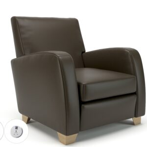 Wynne 81cm Wide Armchair in Cristina Marrone Ultima Faux Leather - Image 119