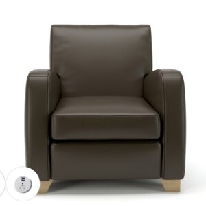 Wynne 81cm Wide Armchair in Cristina Marrone Ultima Faux Leather - Image 69