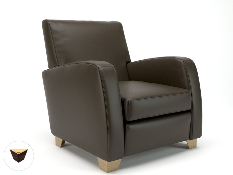 Wynne 81cm Wide Armchair in Cristina Marrone Ultima Faux Leather - Image 120