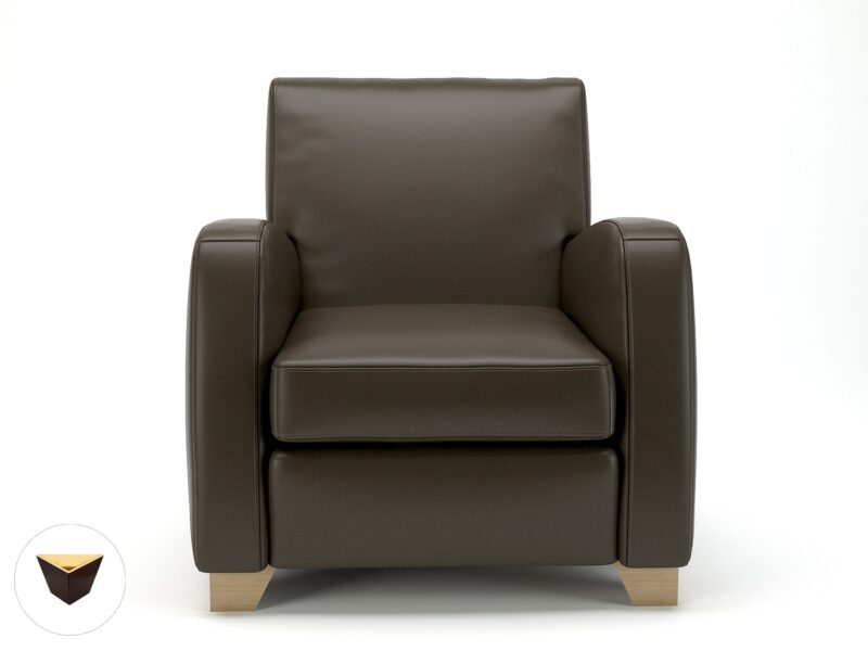Wynne 81cm Wide Armchair in Cristina Marrone Ultima Faux Leather - Image 71