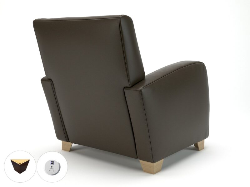 Wynne 81cm Wide Armchair in Cristina Marrone Ultima Faux Leather - Image 74