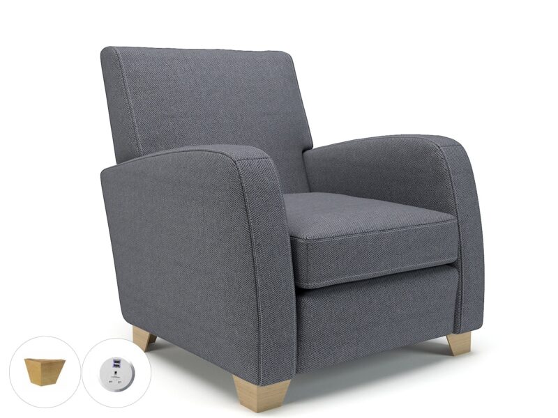 Wynne 81cm Wide Armchair in Camira Era Fabric - Image 161