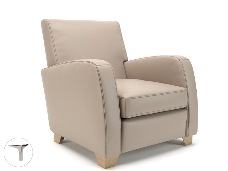 Wynne 81cm Wide Armchair in Cristina Marrone Ultima Faux Leather - Image 124