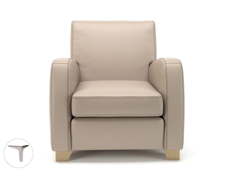 Wynne 81cm Wide Armchair in Cristina Marrone Ultima Faux Leather - Image 79