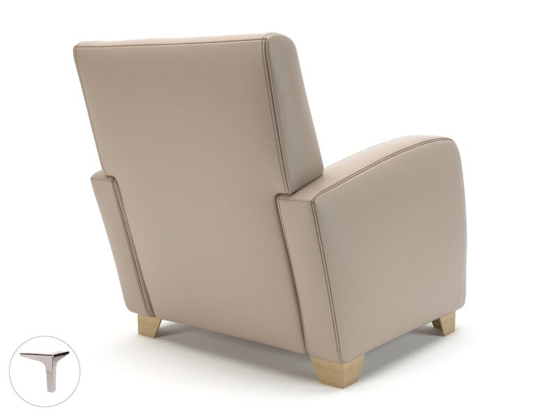 Wynne 81cm Wide Armchair in Cristina Marrone Ultima Faux Leather - Image 80
