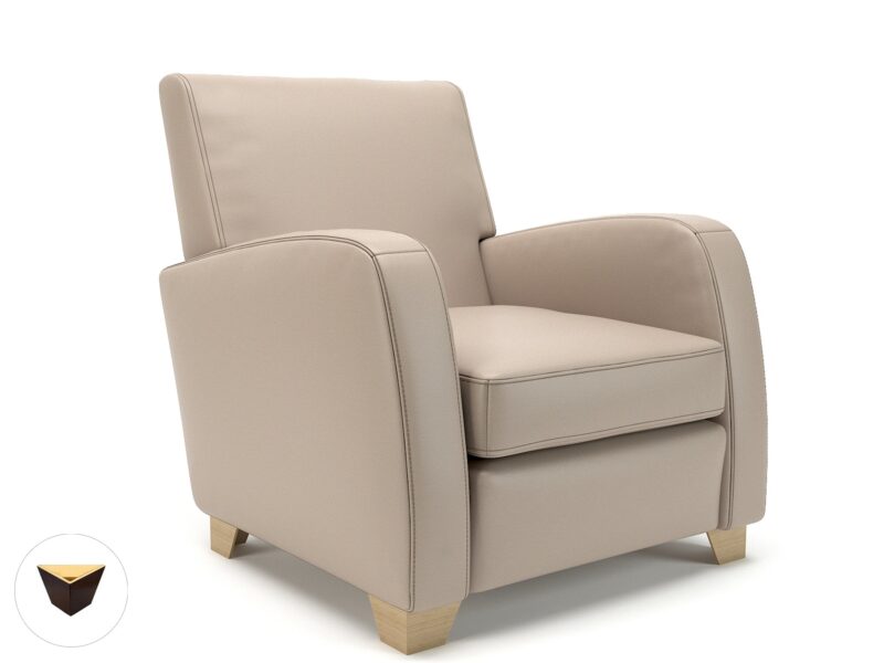 Wynne 81cm Wide Armchair in Cristina Marrone Ultima Faux Leather - Image 125