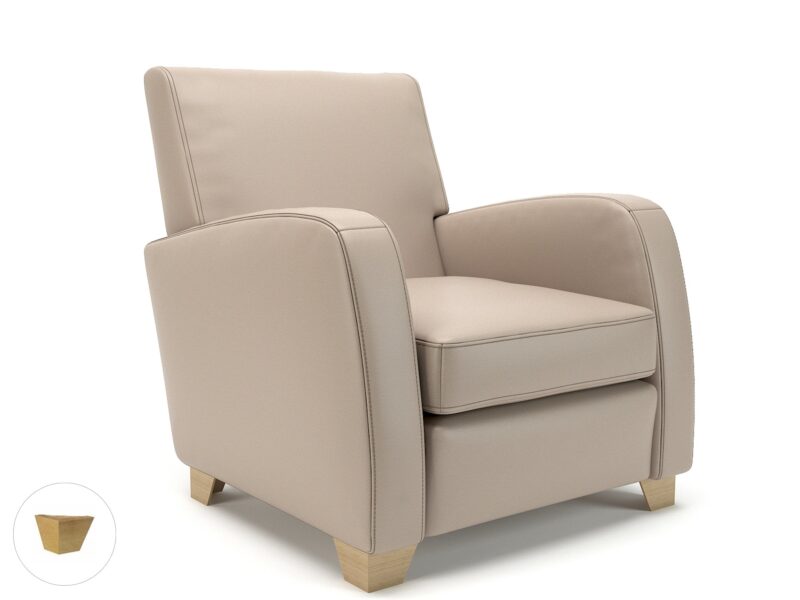 Wynne 81cm Wide Armchair in Cristina Marrone Ultima Faux Leather - Image 126