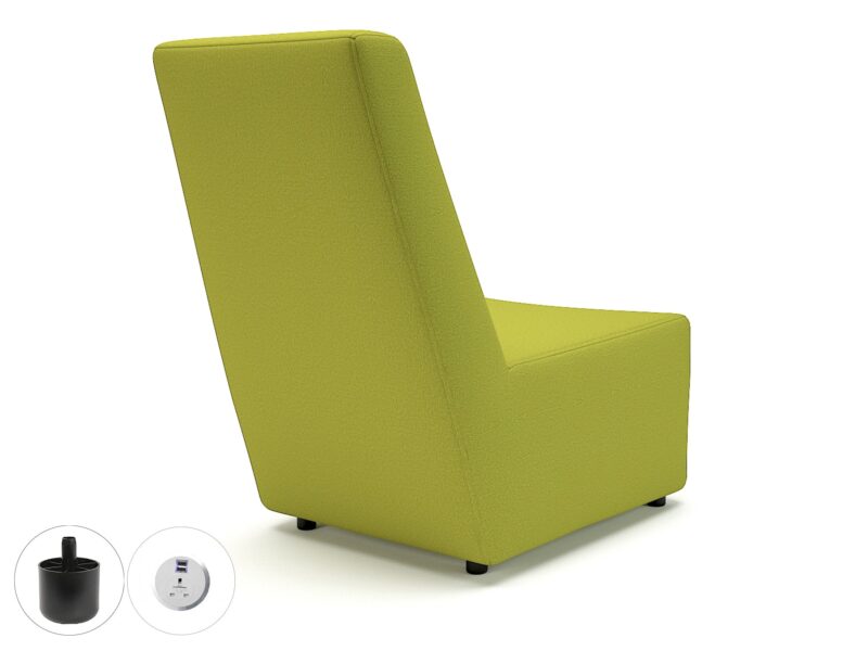 Pella 65cm Wide Chair in Warwick Dolly Fabric with Socket - Image 3