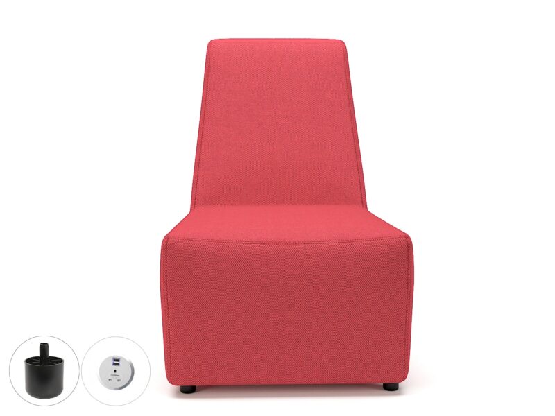 Pella 65cm Wide Chair in Camira Era Fabric with Socket - Image 2