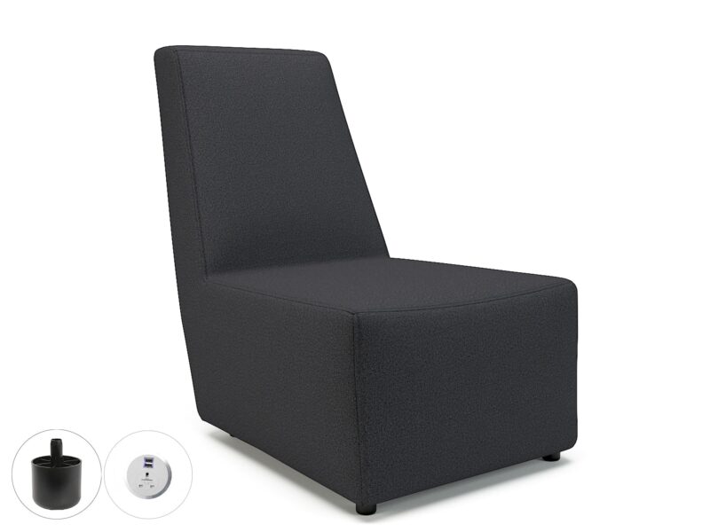 Pella 65cm Wide Chair in Warwick Dolly Fabric with Socket - Image 4