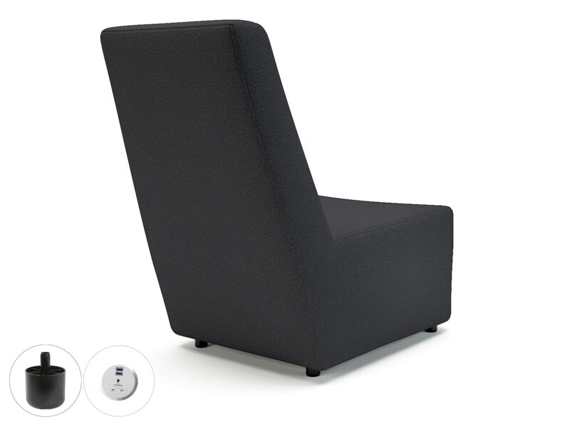 Pella 65cm Wide Chair in Warwick Dolly Fabric with Socket - Image 6