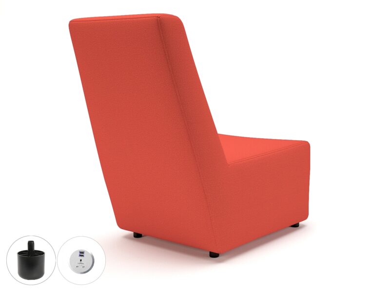 Pella 65cm Wide Chair in Warwick Dolly Fabric with Socket - Image 15