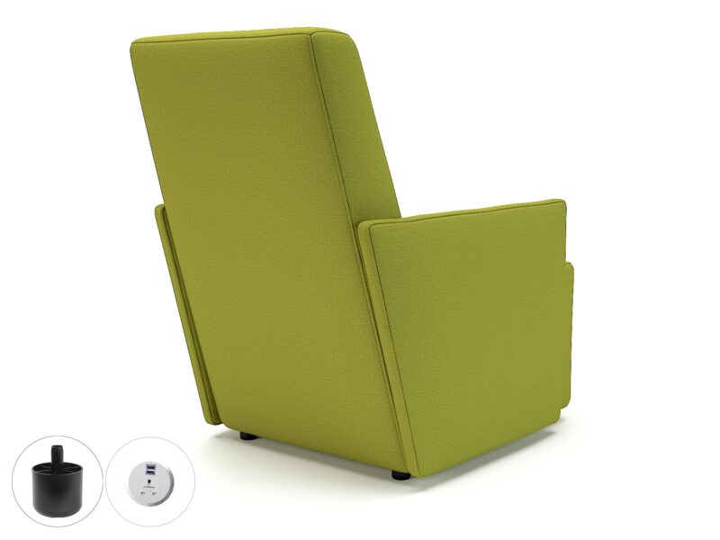 Pella 69cm Wide Armchair in Warwick Dolly Fabric with Socket - Image 3
