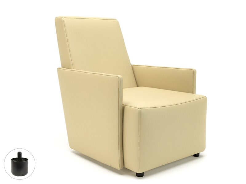 Pella 69cm Wide Armchair in Cristina Marrone Ultima Faux Leather - Image 10