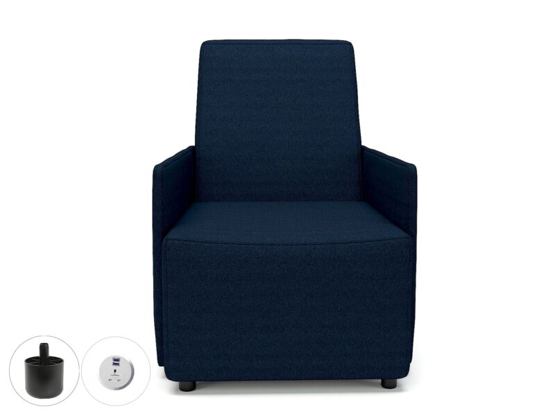 Pella 69cm Wide Armchair in Camira Era Fabric with Socket - Image 8