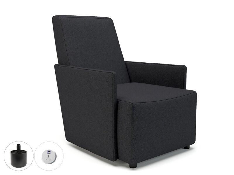 Pella 69cm Wide Armchair in Warwick Dolly Fabric with Socket - Image 4