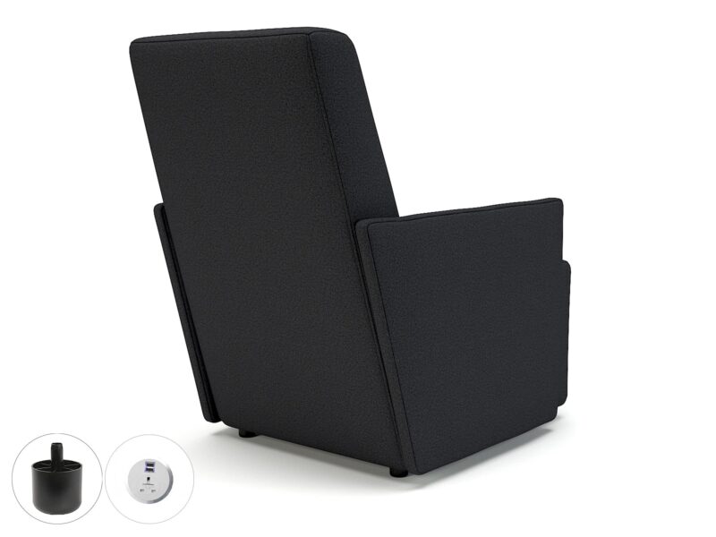 Pella 69cm Wide Armchair in Warwick Dolly Fabric with Socket - Image 6