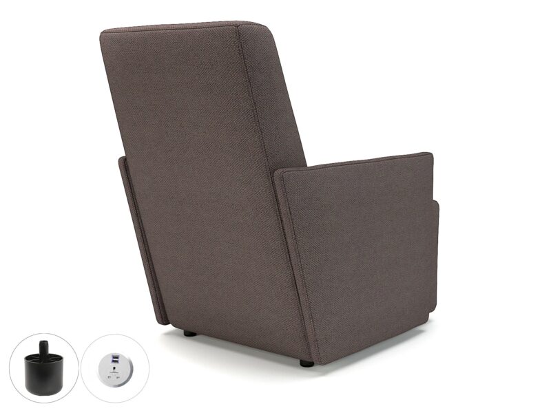 Pella 69cm Wide Armchair in Camira Era Fabric with Socket - Image 12