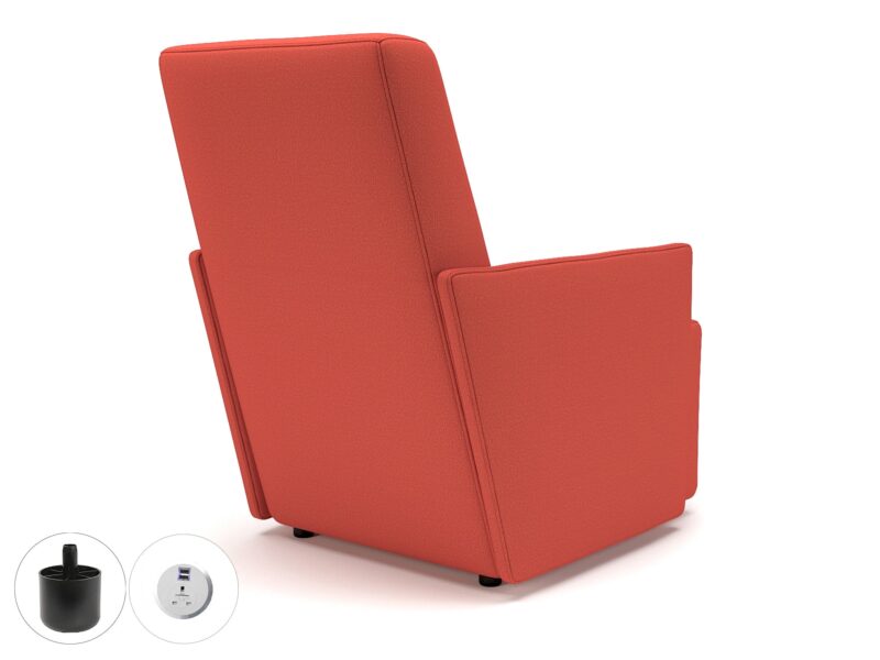 Pella 69cm Wide Armchair in Warwick Dolly Fabric with Socket - Image 15
