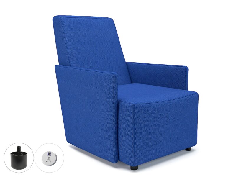 Pella 69cm Wide Armchair in Camira Era Fabric with Socket - Image 13