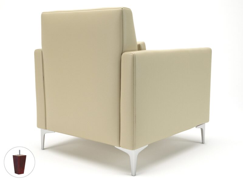Roselle 90cm Wide Armchair in Cristina Marrone Ultima Faux Leather - Image 21