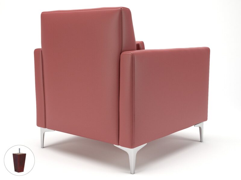 Roselle 90cm Wide Armchair in Cristina Marrone Ultima Faux Leather - Image 33