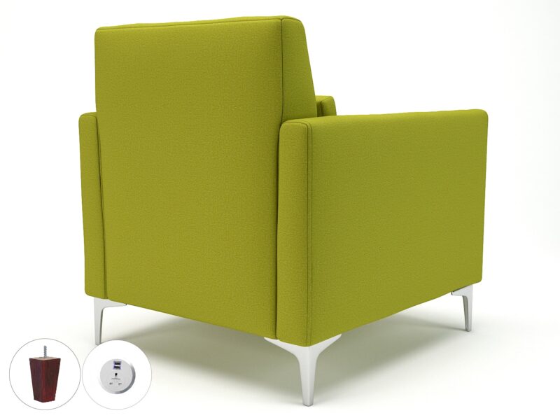 Roselle 90cm Wide Armchair in Warwick Dolly Fabric with Socket - Image 9