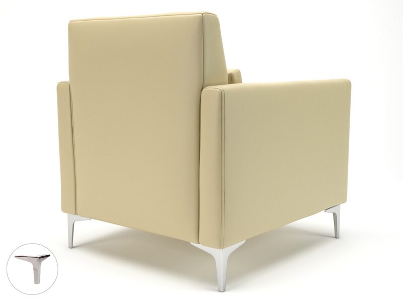 Roselle 90cm Wide Armchair in Cristina Marrone Ultima Faux Leather - Image 39
