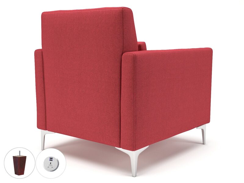 Roselle 90cm Wide Armchair in Camira Era Fabric with Socket - Image 9