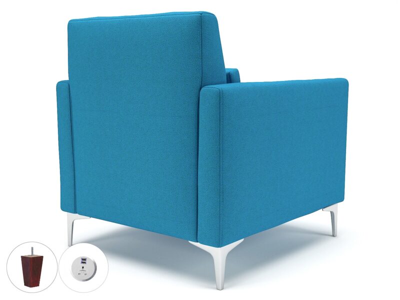 Roselle 90cm Wide Armchair in Camira Era Fabric with Socket - Image 21