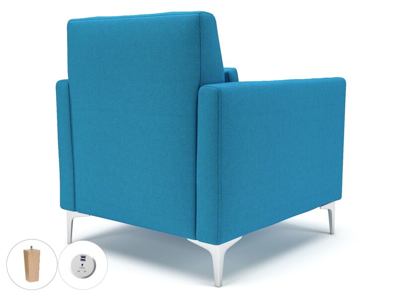 Roselle 90cm Wide Armchair in Camira Era Fabric with Socket - Image 24