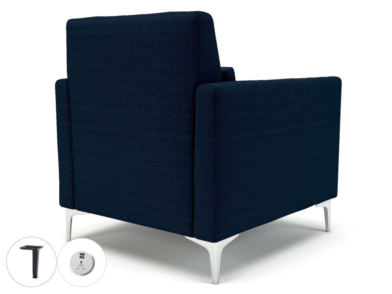 Roselle 90cm Wide Armchair in Camira Era Fabric with Socket - Image 30