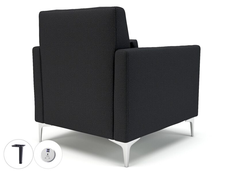 Roselle 90cm Wide Armchair in Warwick Dolly Fabric with Socket - Image 18