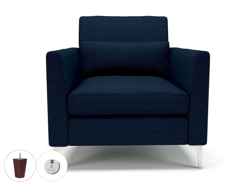 Roselle 90cm Wide Armchair in Camira Era Fabric with Socket - Image 32
