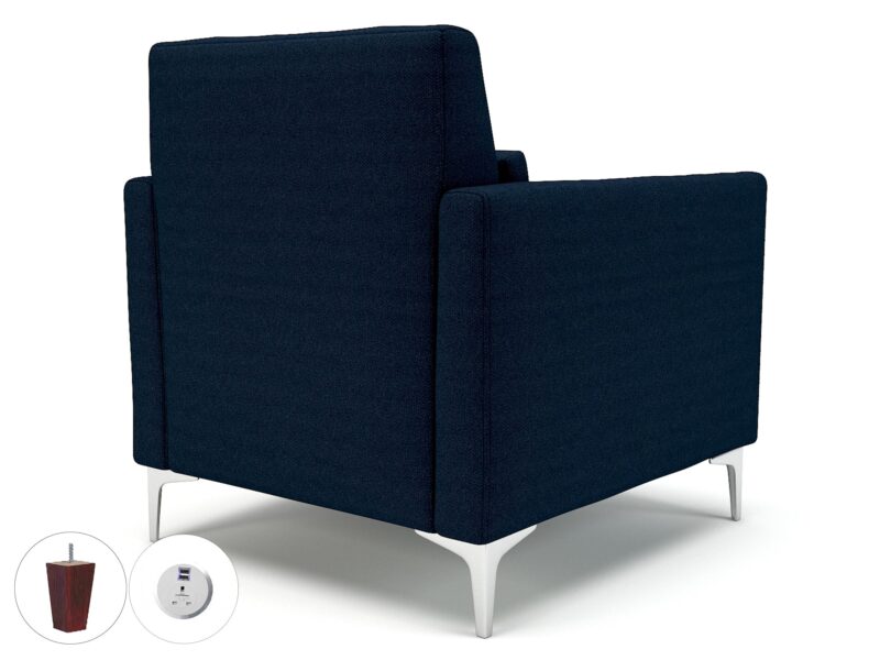 Roselle 90cm Wide Armchair in Camira Era Fabric with Socket - Image 33