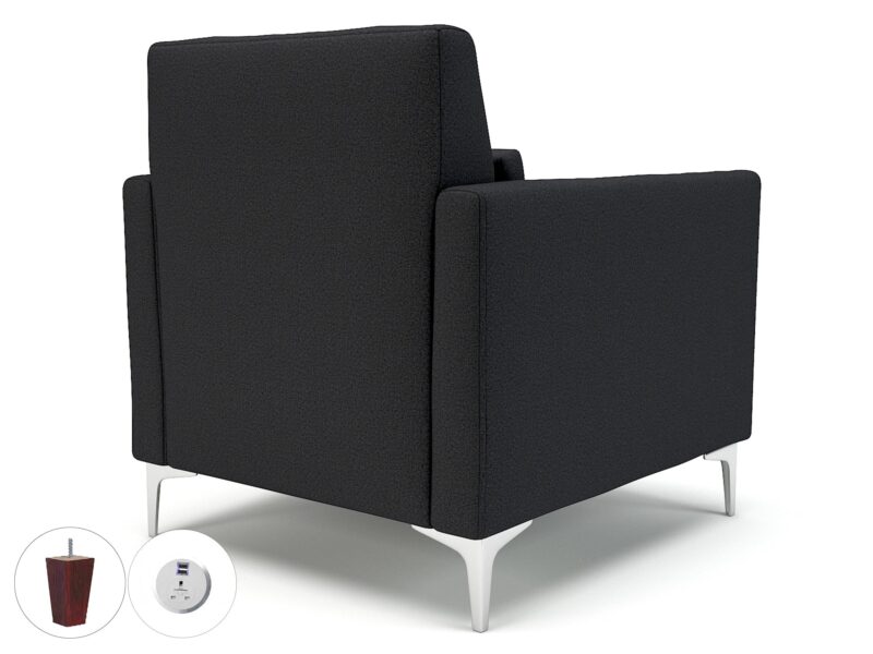 Roselle 90cm Wide Armchair in Warwick Dolly Fabric with Socket - Image 21