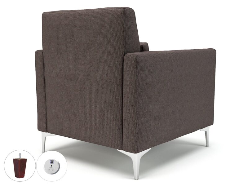 Roselle 90cm Wide Armchair in Camira Era Fabric with Socket - Image 45