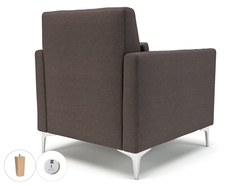 Roselle 90cm Wide Armchair in Camira Era Fabric with Socket - Image 48