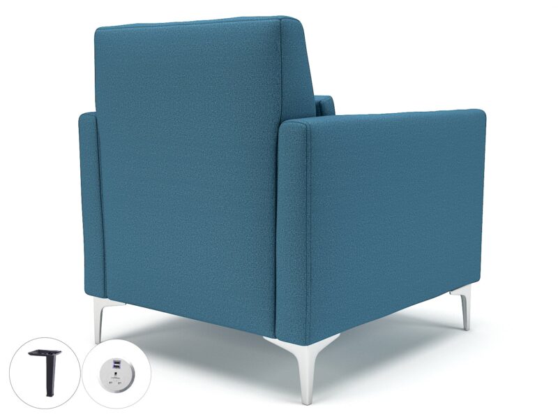 Roselle 90cm Wide Armchair in Warwick Dolly Fabric with Socket - Image 30