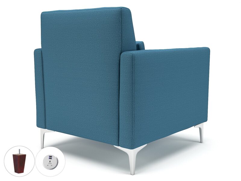 Roselle 90cm Wide Armchair in Warwick Dolly Fabric with Socket - Image 33