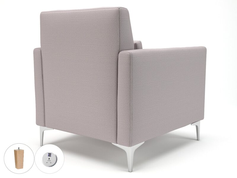 Roselle 90cm Wide Armchair in Warwick Dolly Fabric with Socket - Image 48