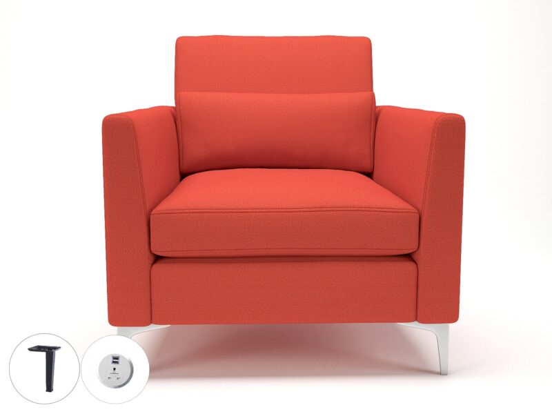 Roselle 90cm Wide Armchair in Warwick Dolly Fabric with Socket - Image 53