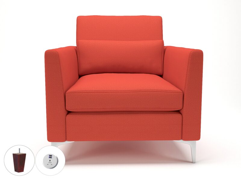 Roselle 90cm Wide Armchair in Warwick Dolly Fabric with Socket - Image 56