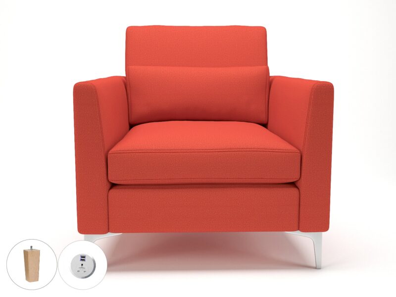 Roselle 90cm Wide Armchair in Warwick Dolly Fabric with Socket - Image 59