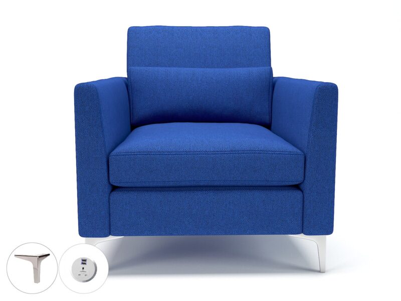 Roselle 90cm Wide Armchair in Camira Era Fabric with Socket - Image 50