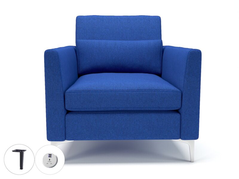 Roselle 90cm Wide Armchair in Camira Era Fabric with Socket - Image 53