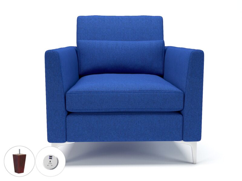 Roselle 90cm Wide Armchair in Camira Era Fabric with Socket - Image 56