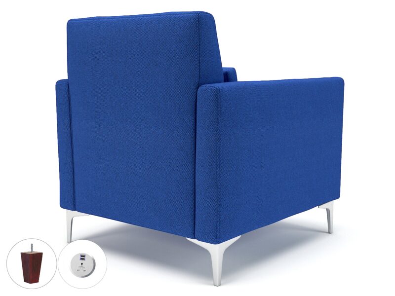 Roselle 90cm Wide Armchair in Camira Era Fabric with Socket - Image 57