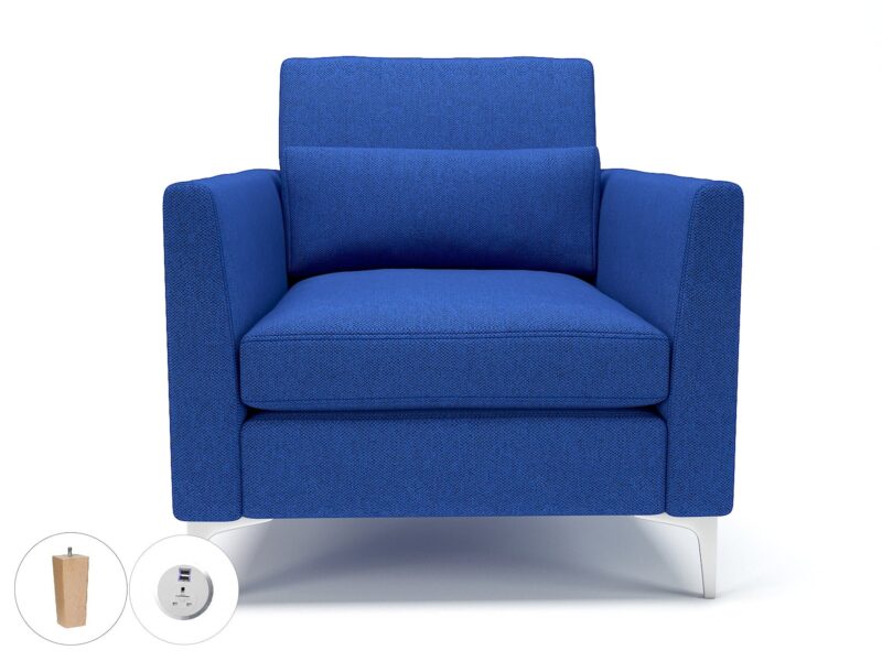 Roselle 90cm Wide Armchair in Camira Era Fabric with Socket - Image 59